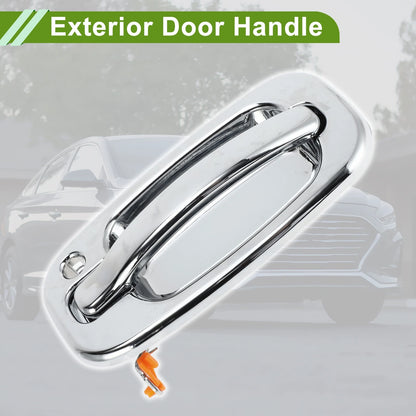 Exterior Door Handle for Chevrolet GMC (15034985) Front Left Silver Tone