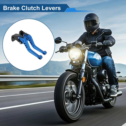 Adjustable Short Brake Clutch Levers for Yamaha YZF-R7 (2021–2025) - Blue