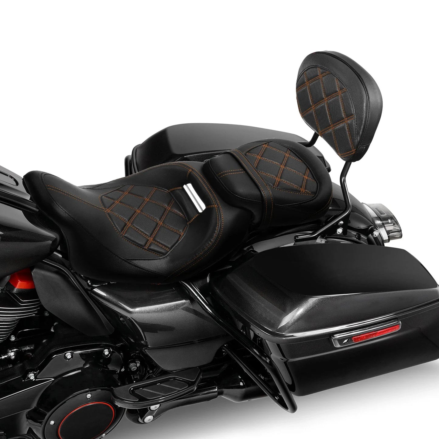 Passenger Sissy Bar Backrest Pad & Mounts for Harley Electra Glide Road King