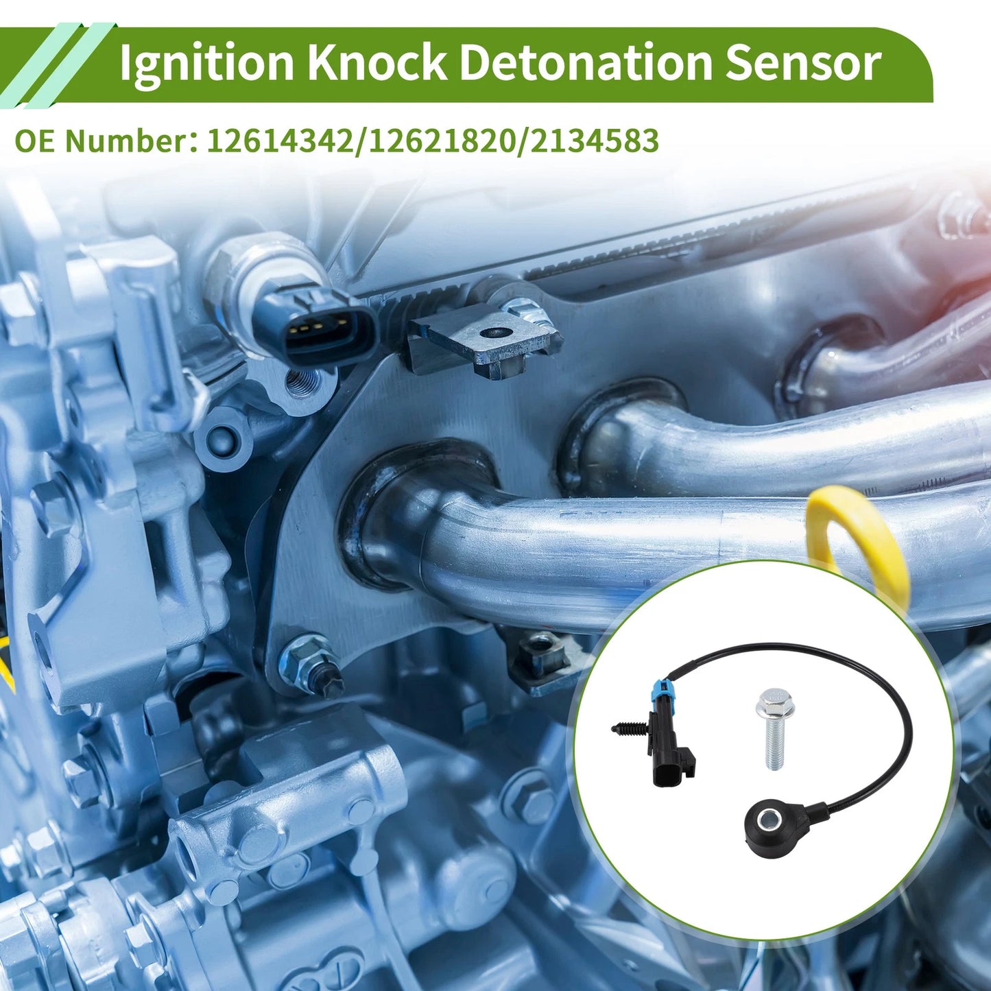 1 Pc Ignition Knock Detonation Sensor No.12614342 for Chevrolet Cobalt (2009–2010)