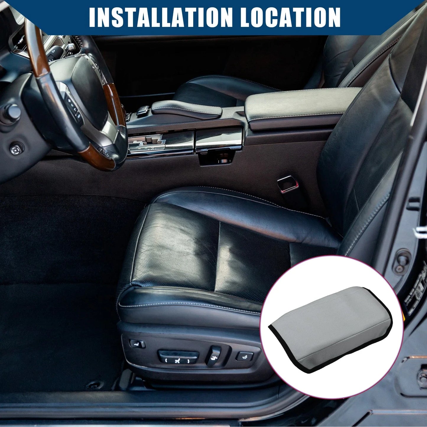 Center Console Armrest Cover for Honda Accord (2003-2007) Neoprene Gray