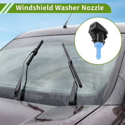 Set of 1 Windshield Washer Nozzle w/ Hose Connector for Dodge (No.4805742AC/5116079AA)