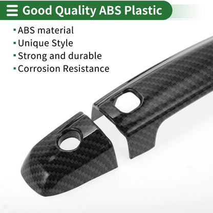 Car Door Handle Cover Trim for Suzuki Swift Vitara S-CROSS (Carbon Fiber)