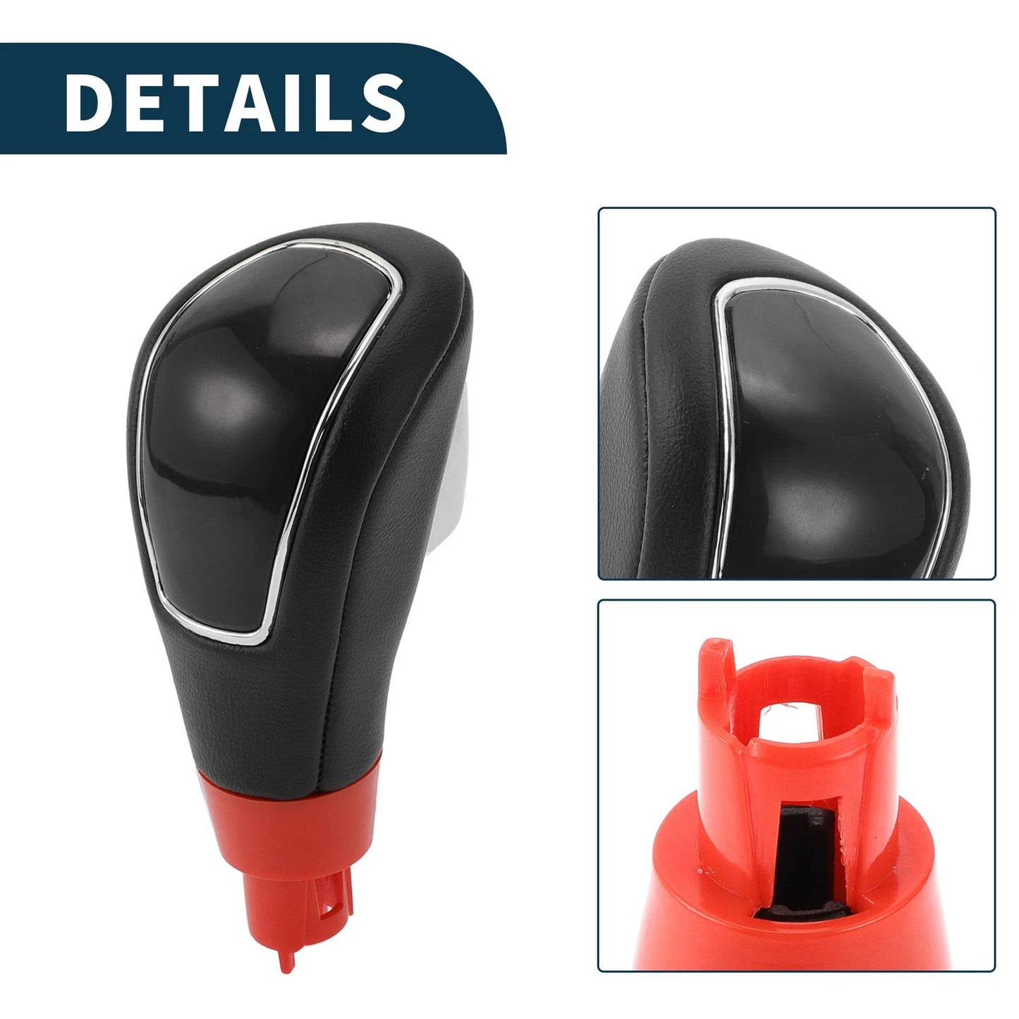 Automatic Gear Shifter Knob for Ford Kuga (2008–2012) - Plastic Faux Leather Black