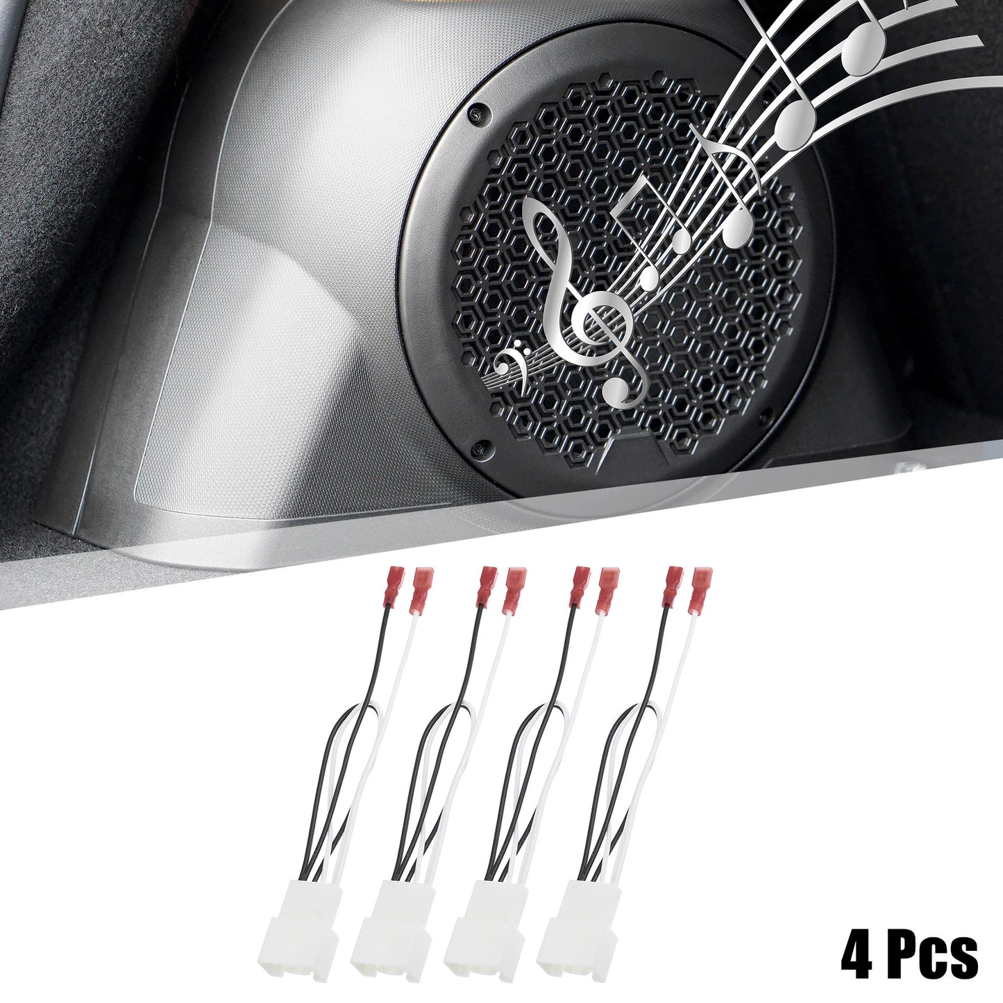 Set of 4 Car Speaker Connector Harness Adapter for Ford Edge (2010–2024)