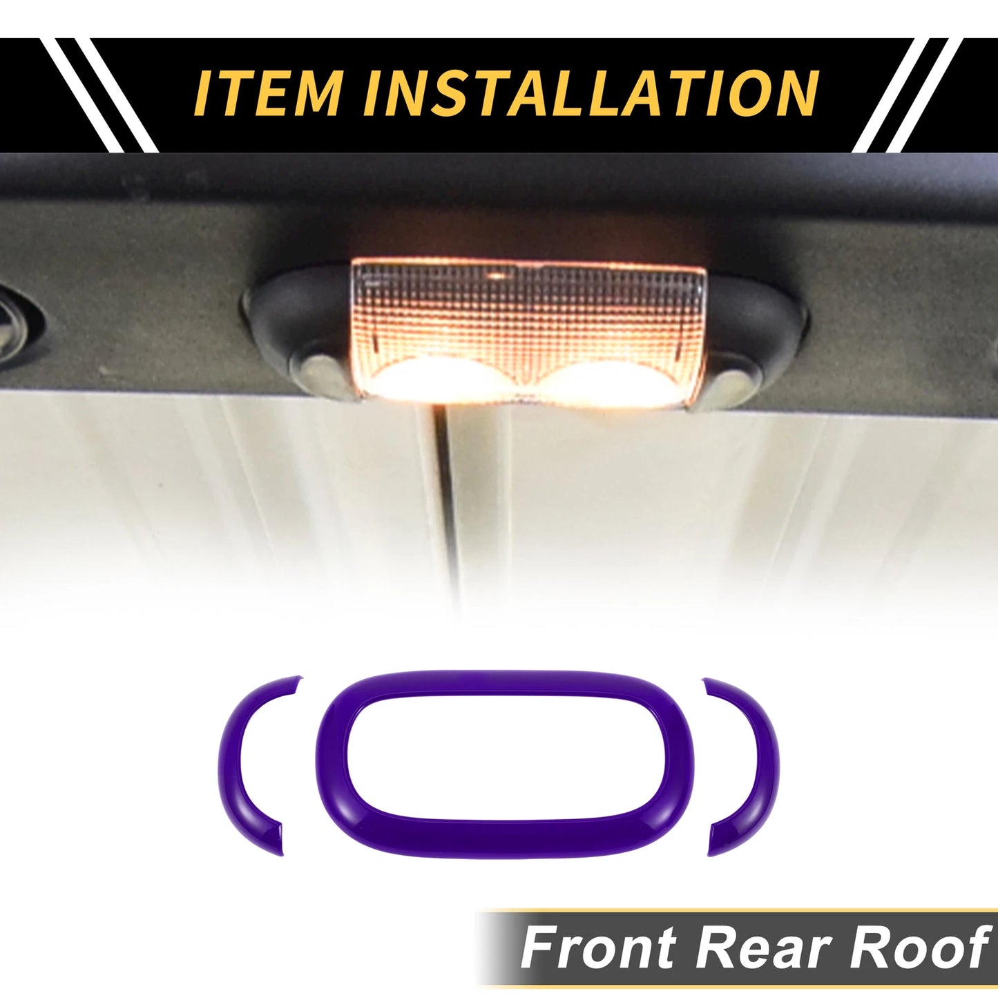 Front Rear Roof Reading Light Trim Cover for Jeep Wrangler JK (2007–2018)
