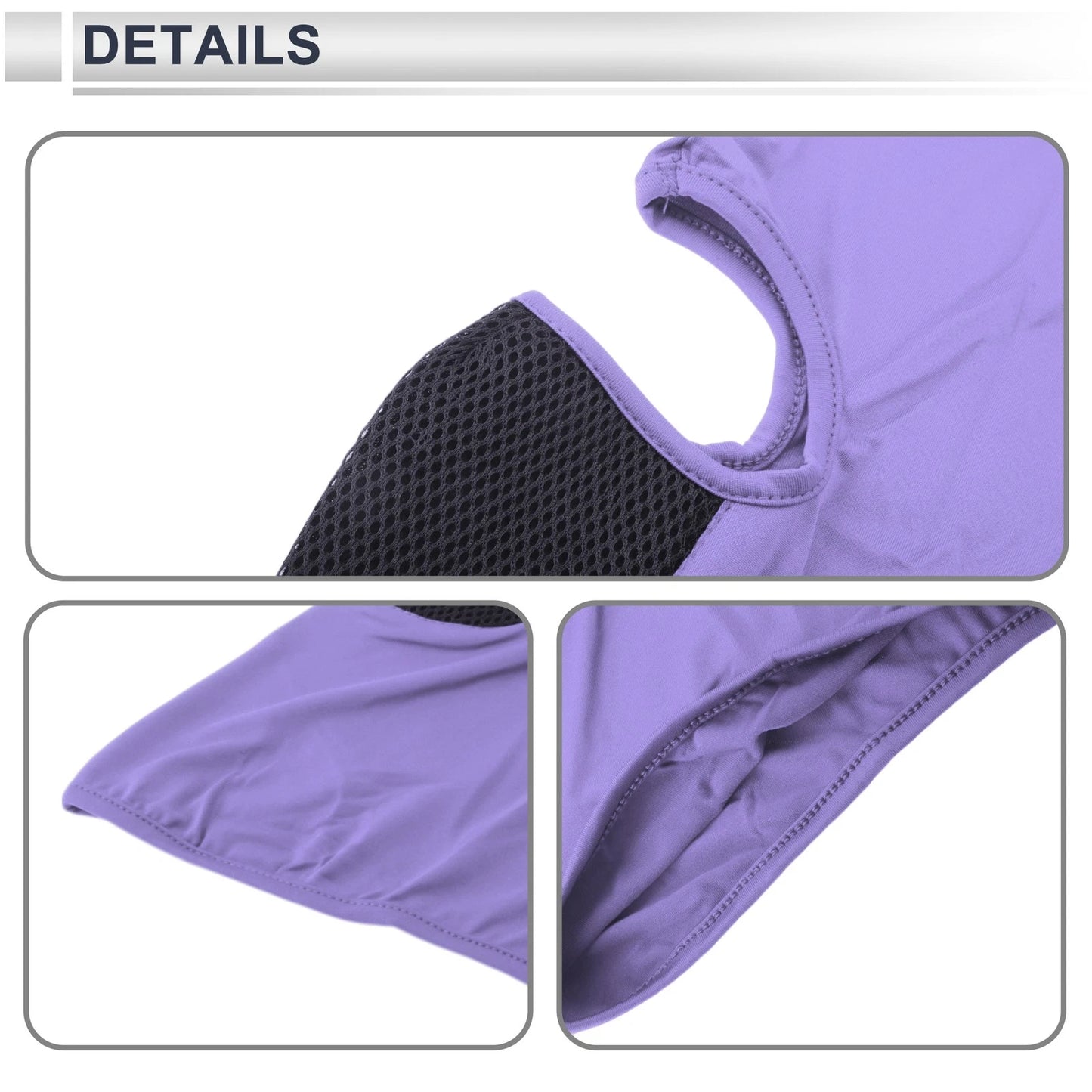 Mesh Face Mask for Universal Use (Breathable, Sun Protection, Light Purple)
