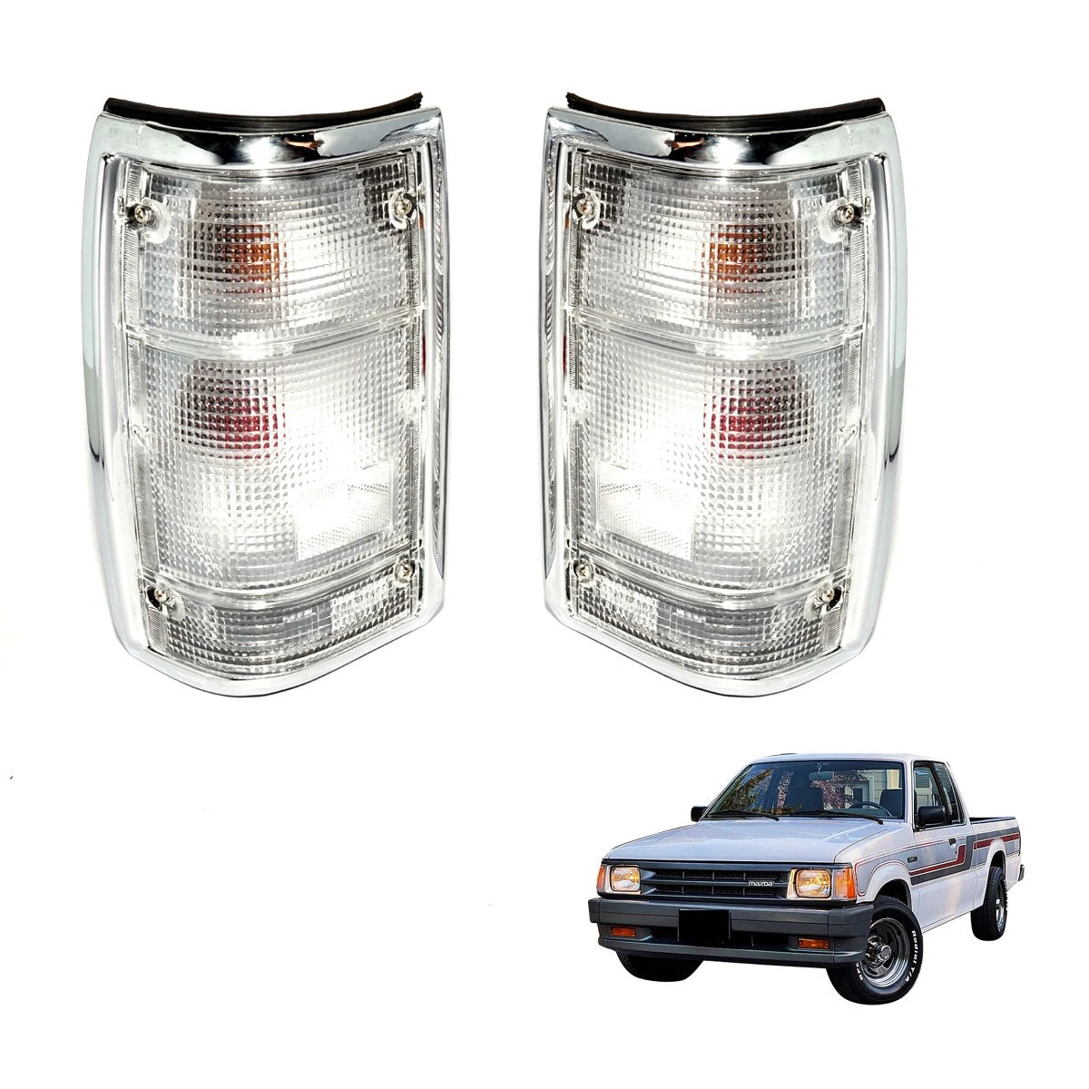 Chrome Rear Tail Light Lamp for Mazda B Series Bravo Pickup (B2000–B2500)