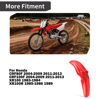 Front Fender for Honda CRF80F CRF100F XR100 XR100R (2004–2023)