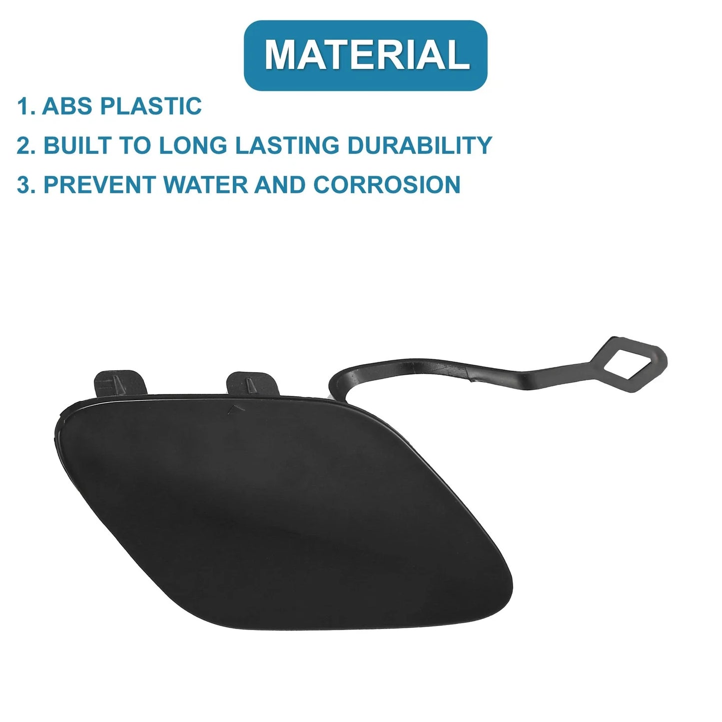 Front Right Bumper Tow Hook Cover for Mercedes-Benz E200 (2014-2016) Black