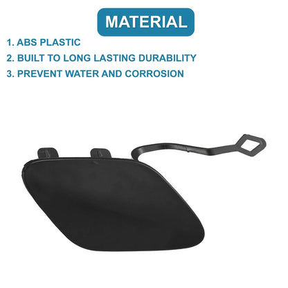Front Right Bumper Tow Hook Cover for Mercedes-Benz E200 (2014-2016) Black