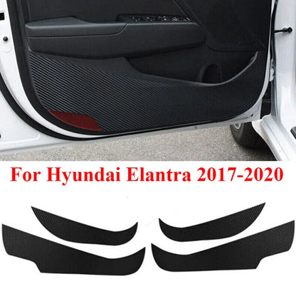 Carbon fiber Door Anti-Kick Panel Guard Trim for Hyundai Elantra (2017–2020)