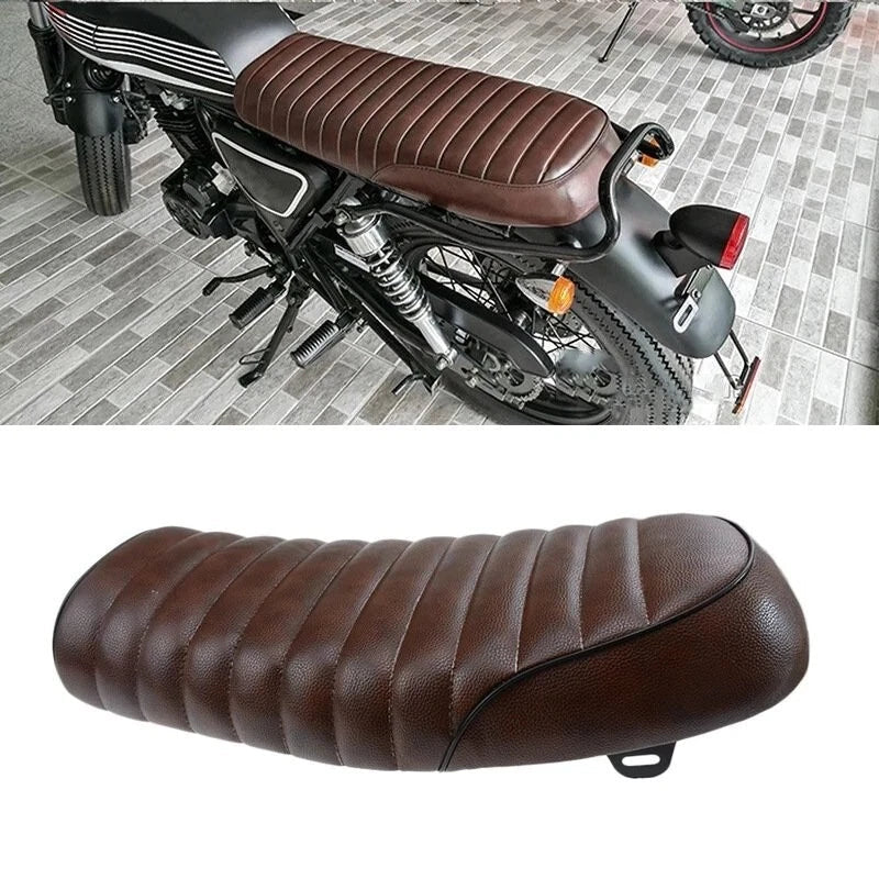 Vintage Flat Cafe Racer Seat Saddle Cushion for Honda CB350, CB450, CB750