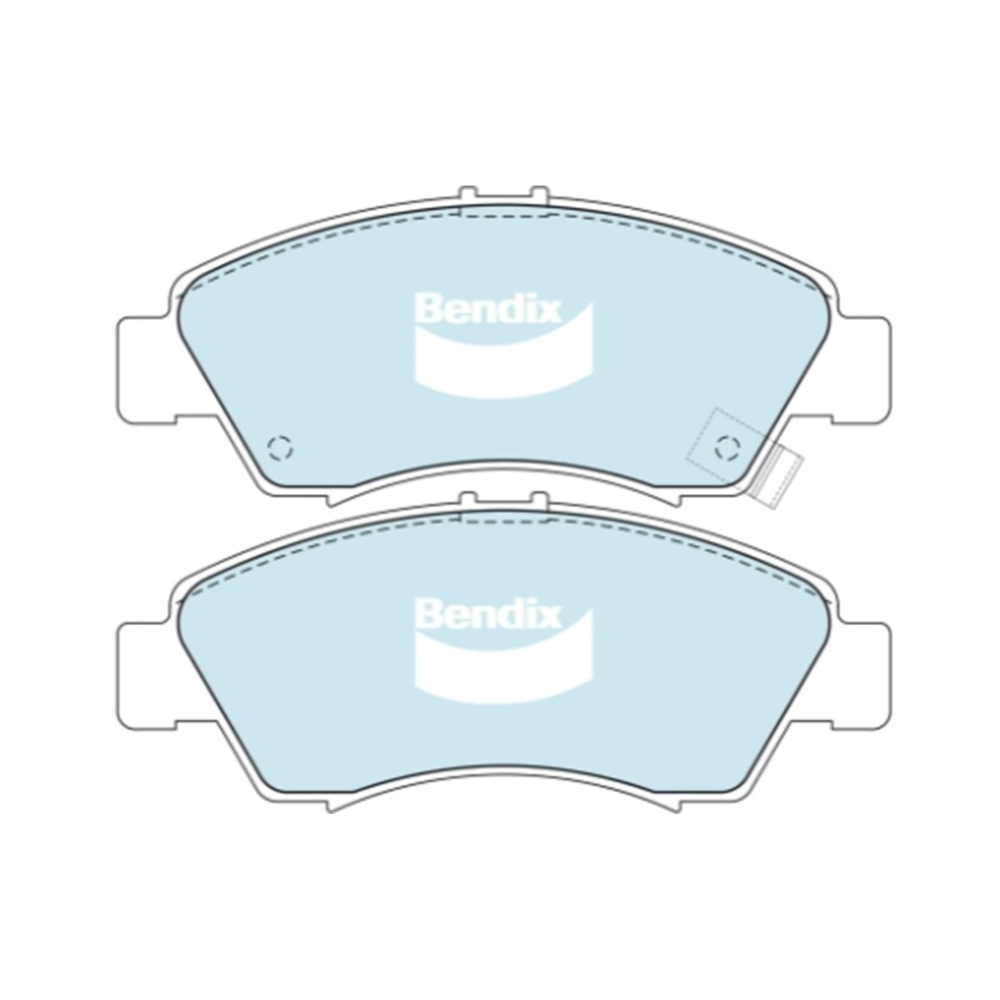 Set of 4 Front Disc Brake Pads for Honda Jazz GD (2002–2008)