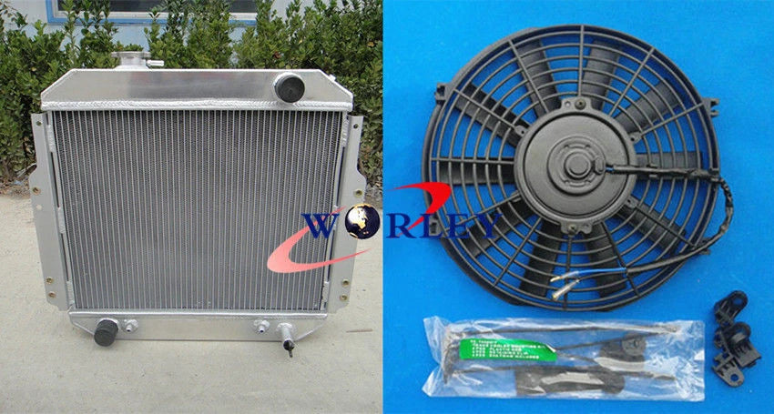 56MM Aluminum Radiator with Fan for Nissan Forklift A10-A25