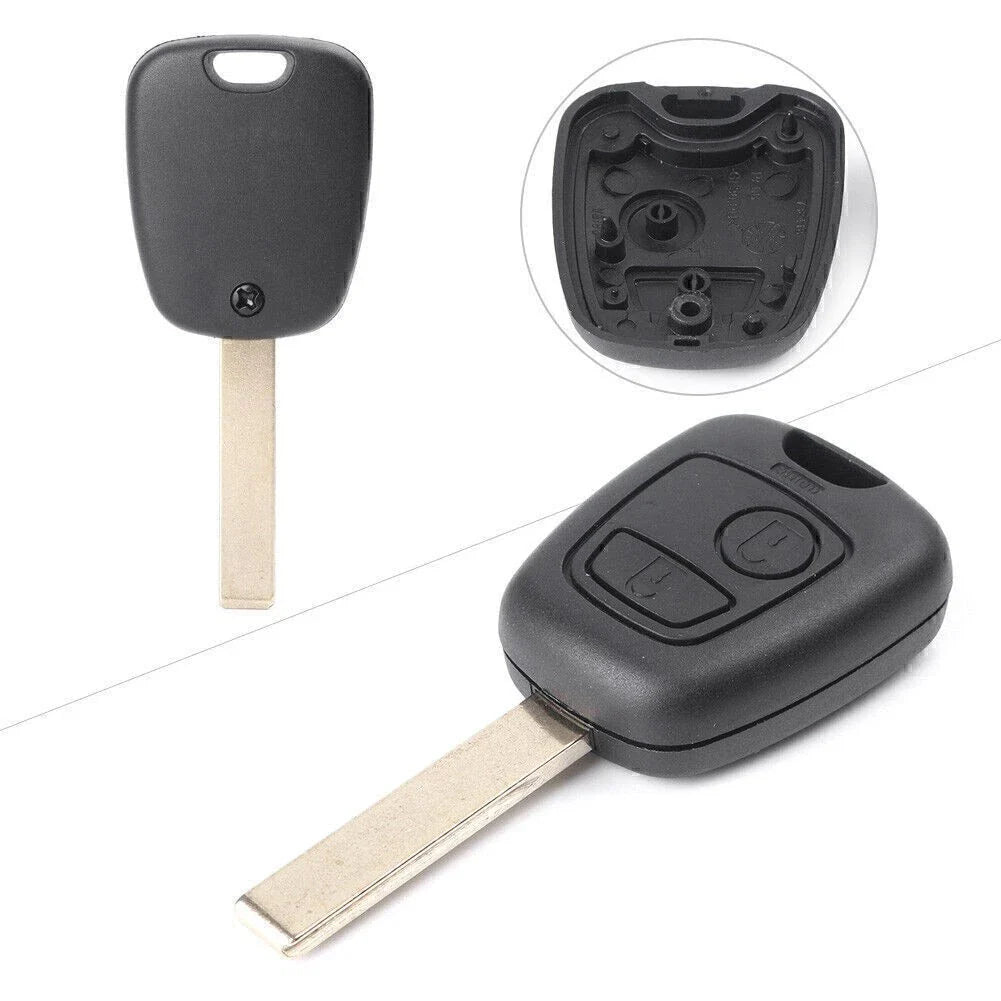 Button Smart Key Fob Shell Cover for Peugeot 206 307 (2000-2007)