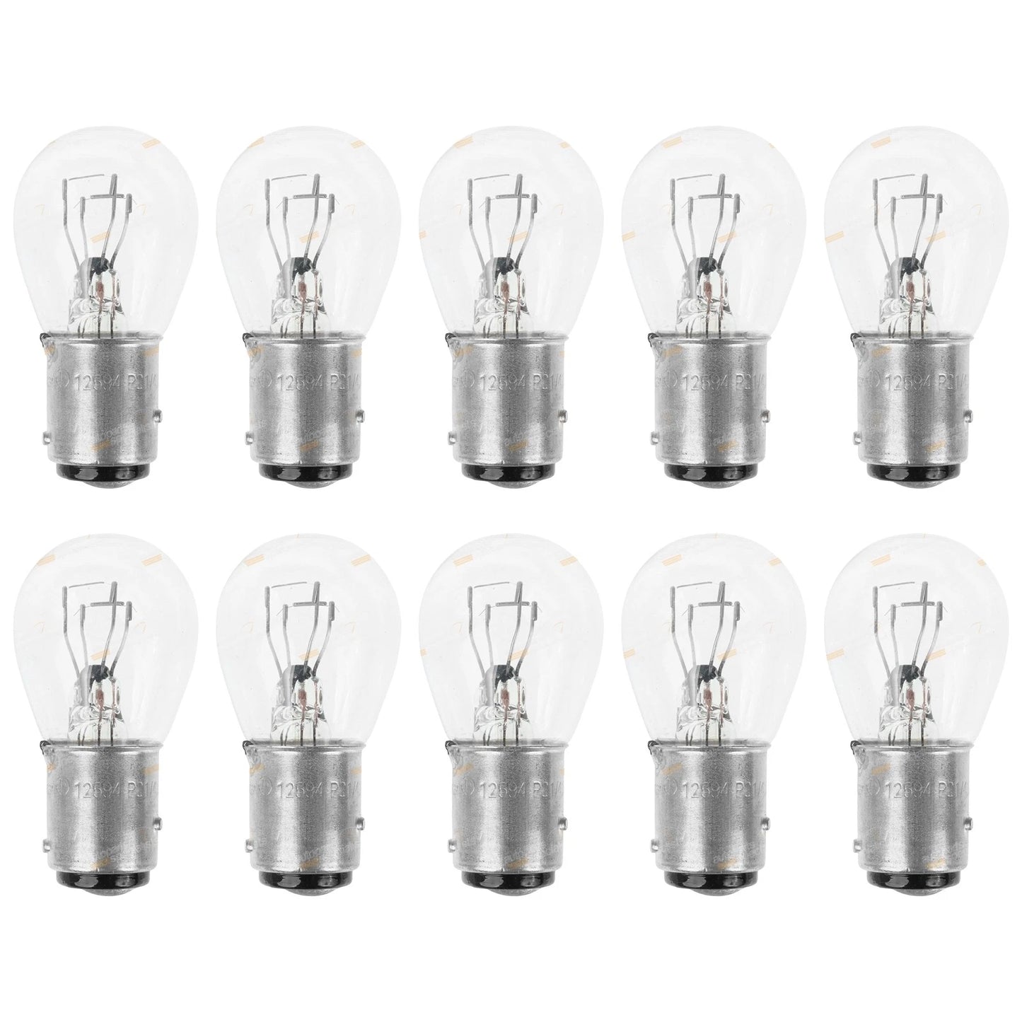 Pack of 10 Stop Tail Indicator Bulbs for Auto Light (12V 21/5W)