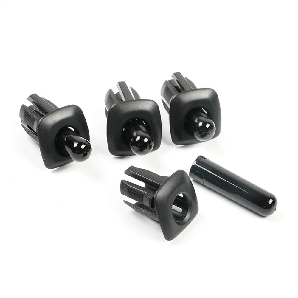 4 x Car Door Lock Pin Cap Cover Bezel Black for BMW 5 Series (2011-2017)