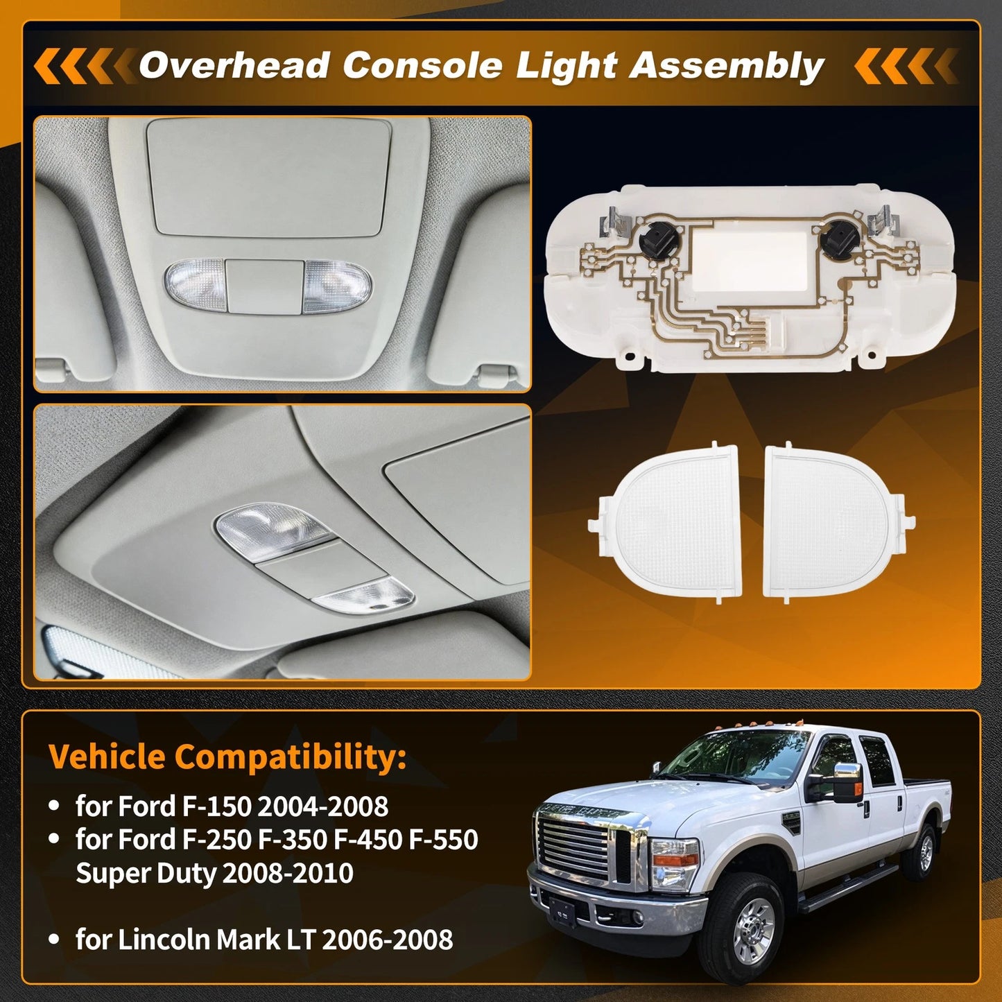 Overhead Console Assembly for Ford F-150, Lincoln Mark LT (2004–2008)
