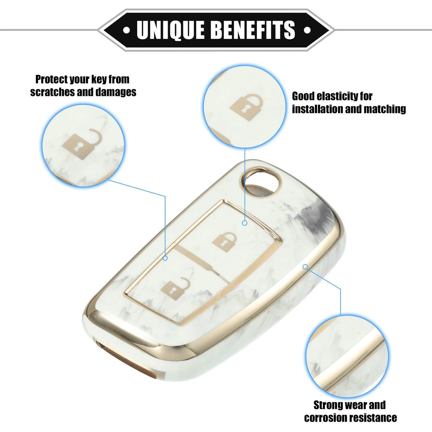 2X Smart Key Fob Case Cover for Nissan Rogue Frontier (2014–2021) TPU Gray