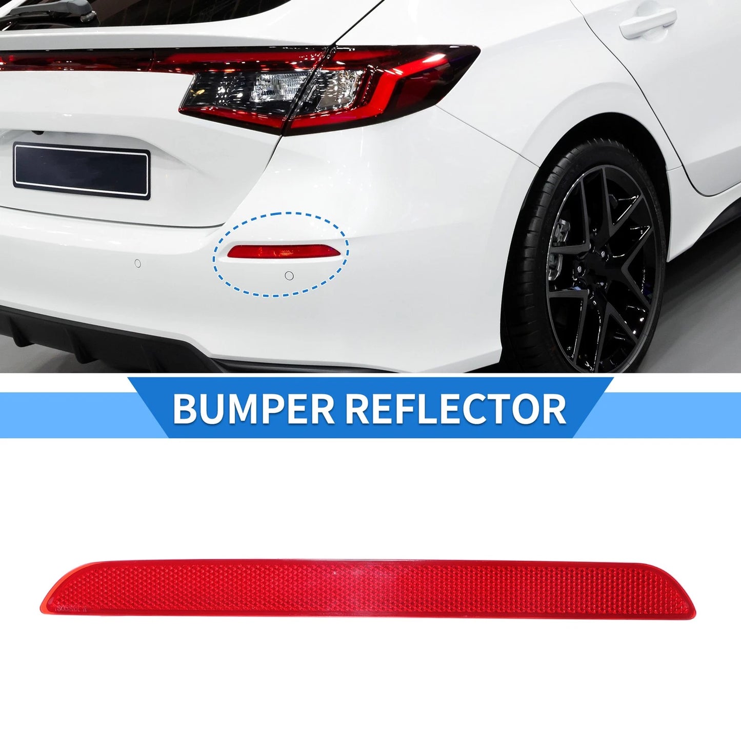 Rear Right Bumper Reflector No. 33505T20A01 for Honda Civic (2022–2023) Red