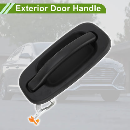 Exterior Door Handle for Chevrolet Silverado, GMC (Black, Rear Left)