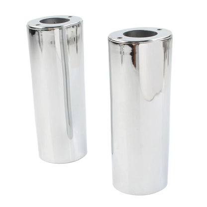 Smooth +2" Extended Fork Slider Covers for Harley Street Glide, Road King, Softail (2006-2023)