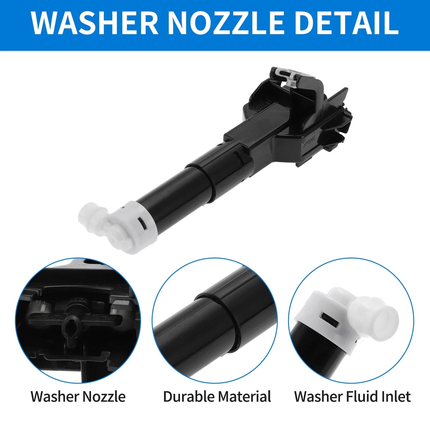 Front Driver Side Headlight Washer Nozzle for Toyota Prius (2009–2015) No. 8520847011