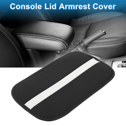 Armrest Cushion Pad for Car (12.20"x7.48", Microfiber Leather, Black)