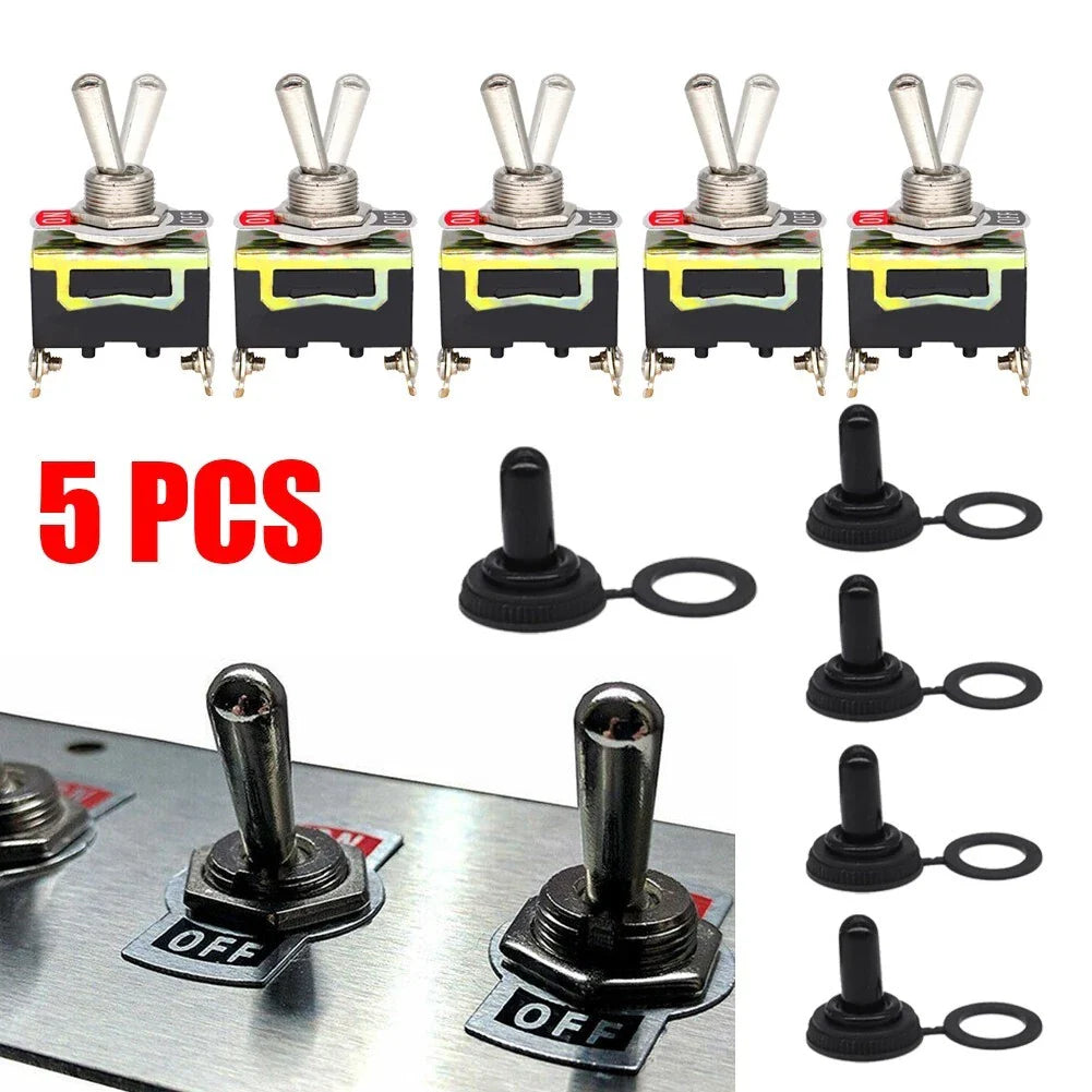 5x Toggle Switch 12V ON/OFF for Car Dash Light Marine Boat