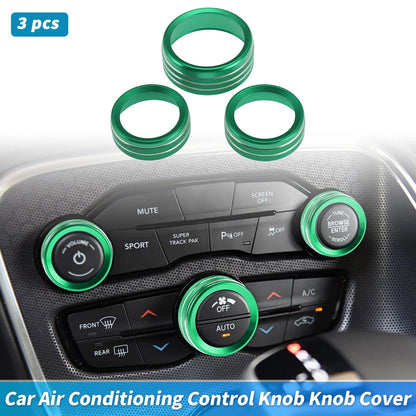 3X Control Switch Knob Button Cover Trim Ring for Dodge Charger (2011–2023) Green