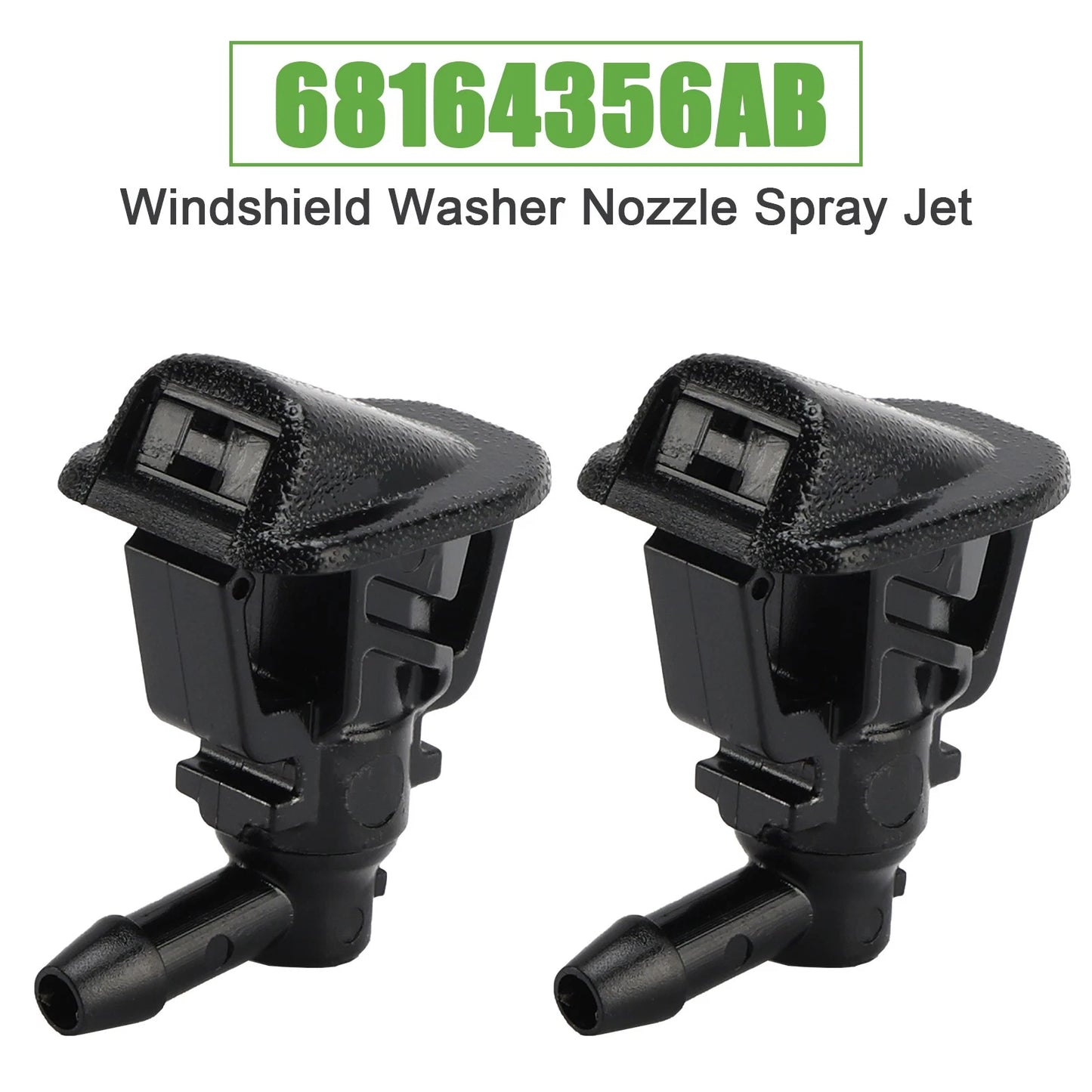 2X Windshield Washer Nozzles for Jeep Wrangler JK (2007–2018) 68164356AB