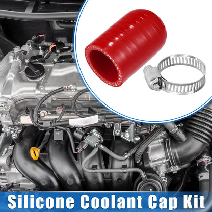 Reinforced Silicone Coolant Cap Kit for Turbo Bypass Valve (0.98" ID)