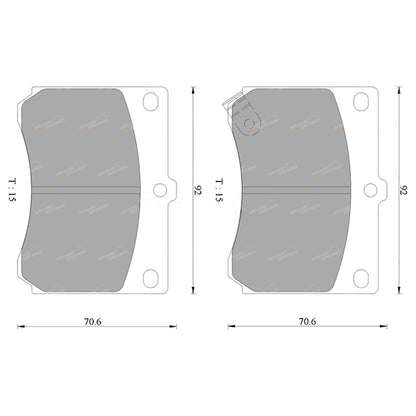 Set of 4 Front Disc Brake Pads for Mazda 323 (1994–1998) & Ford Laser (1994–2002)