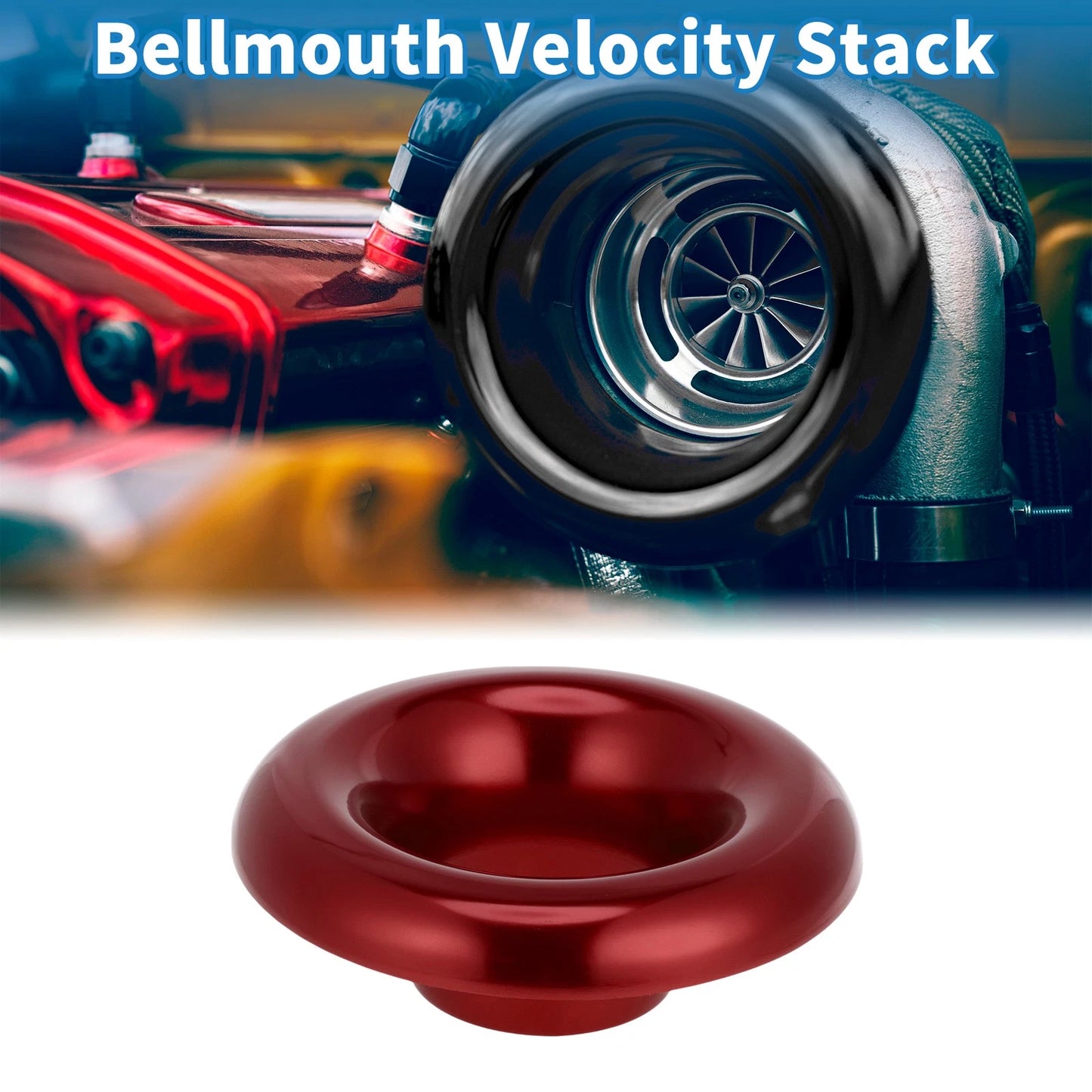 Velocity Stack Bellmouth for Turbo Engine Air Intake (2.87" ID, 6.50" OD)