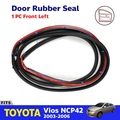 For Toyota Vios NCP41 NCP42 4D Sedan 2003-06 Door Seal Weatherstrip Front Left