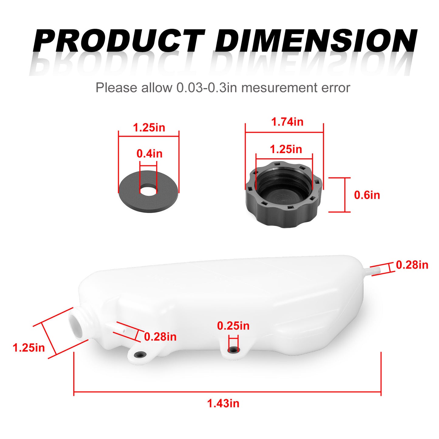 Coolant Overflow Recovery Tank & Cap for Yamaha WR250F WR400F WR426F WR450F (2000–2023)