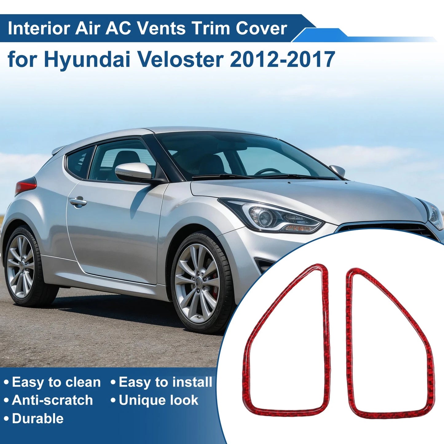 Air Condition Outlet Vent Trim Cover Frame for Hyundai Veloster (2012–2017)