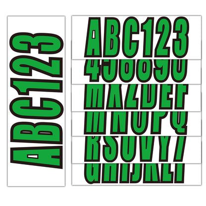 Set of 4 Custom Boat Registration Numbers Decals A-Z & 0-9