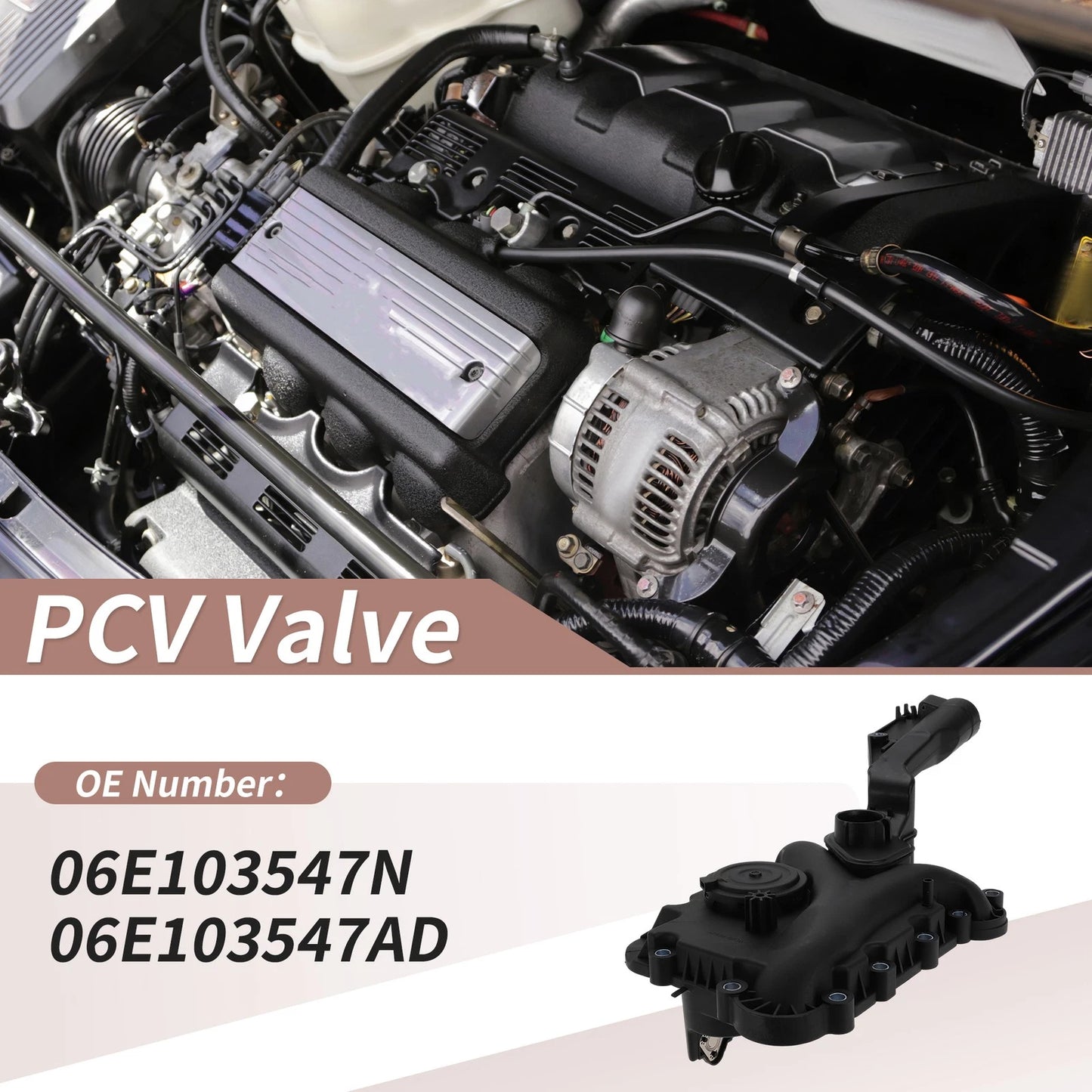 Set of 1 PCV Valve No.06E103547N for Audi A6 Quattro (2017–2018)
