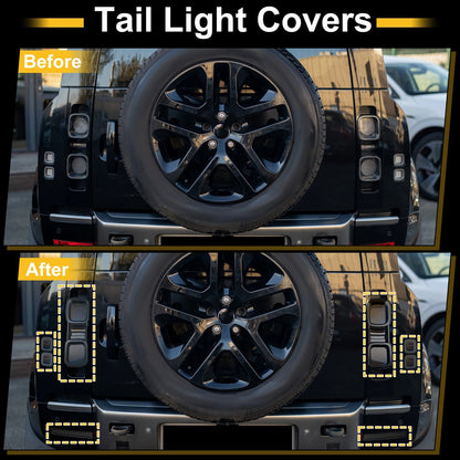 Tail Light Cover Trim for Land Rover Defender 90 (2020–2026) 8 Pcs