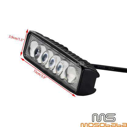 6" LED Light Bar Spot Fog Driving Lamp for Harley Dyna Softail FXST FLS