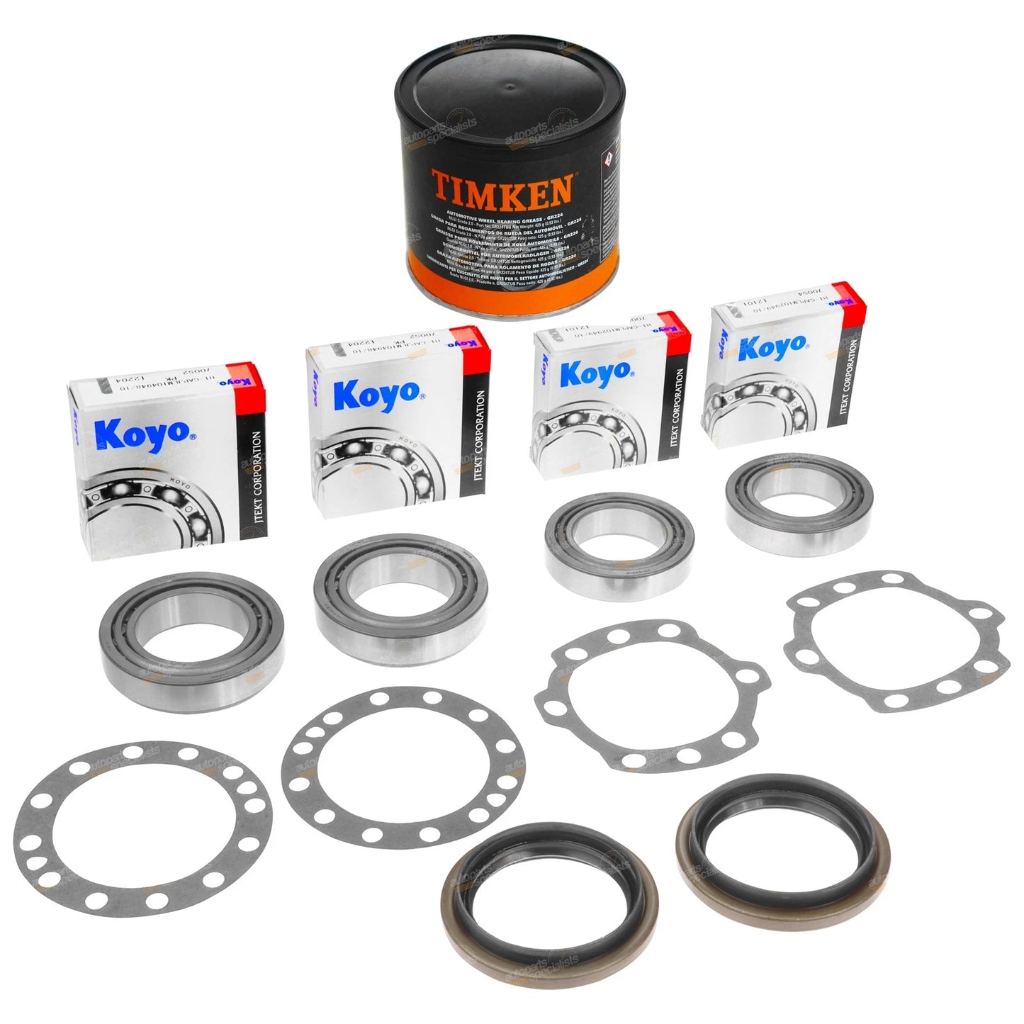 2 Rear Wheel Bearing Kits with Grease for Landcruiser 78-79 Series