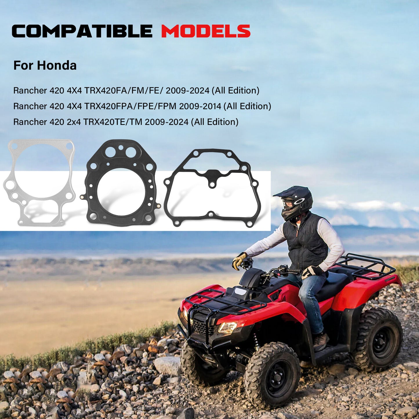 Cylinder Gasket Kit for Honda Rancher 420 (2007–2024)