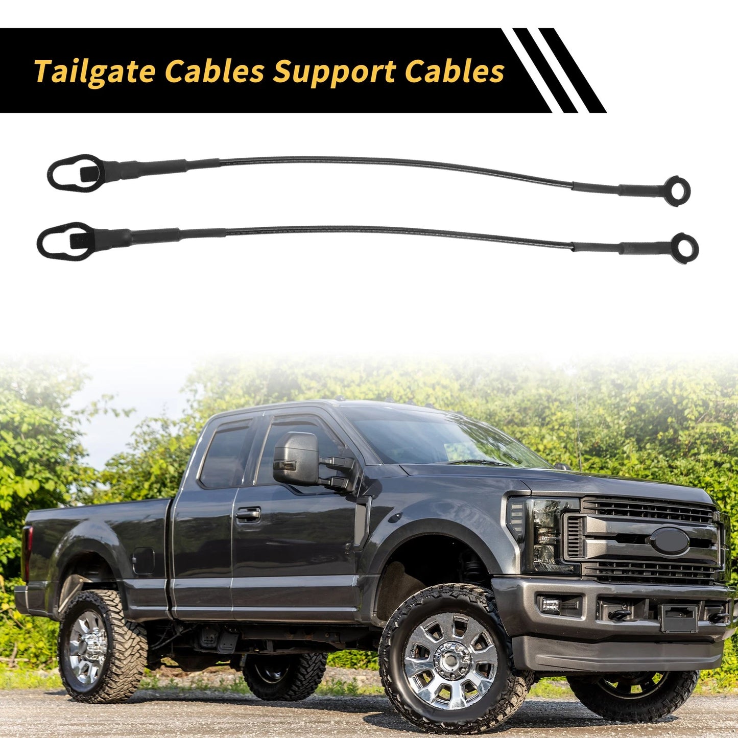 1 Pair Tailgate Cables for Ford F-150 F-250 F-350 (1997–2023)