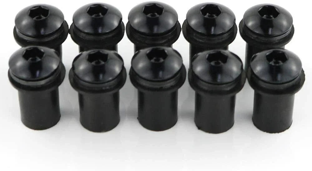 Windscreen Fairing Bolts Black for Kawasaki Ninja 250R ZZR250 EX250 (2013-2018)