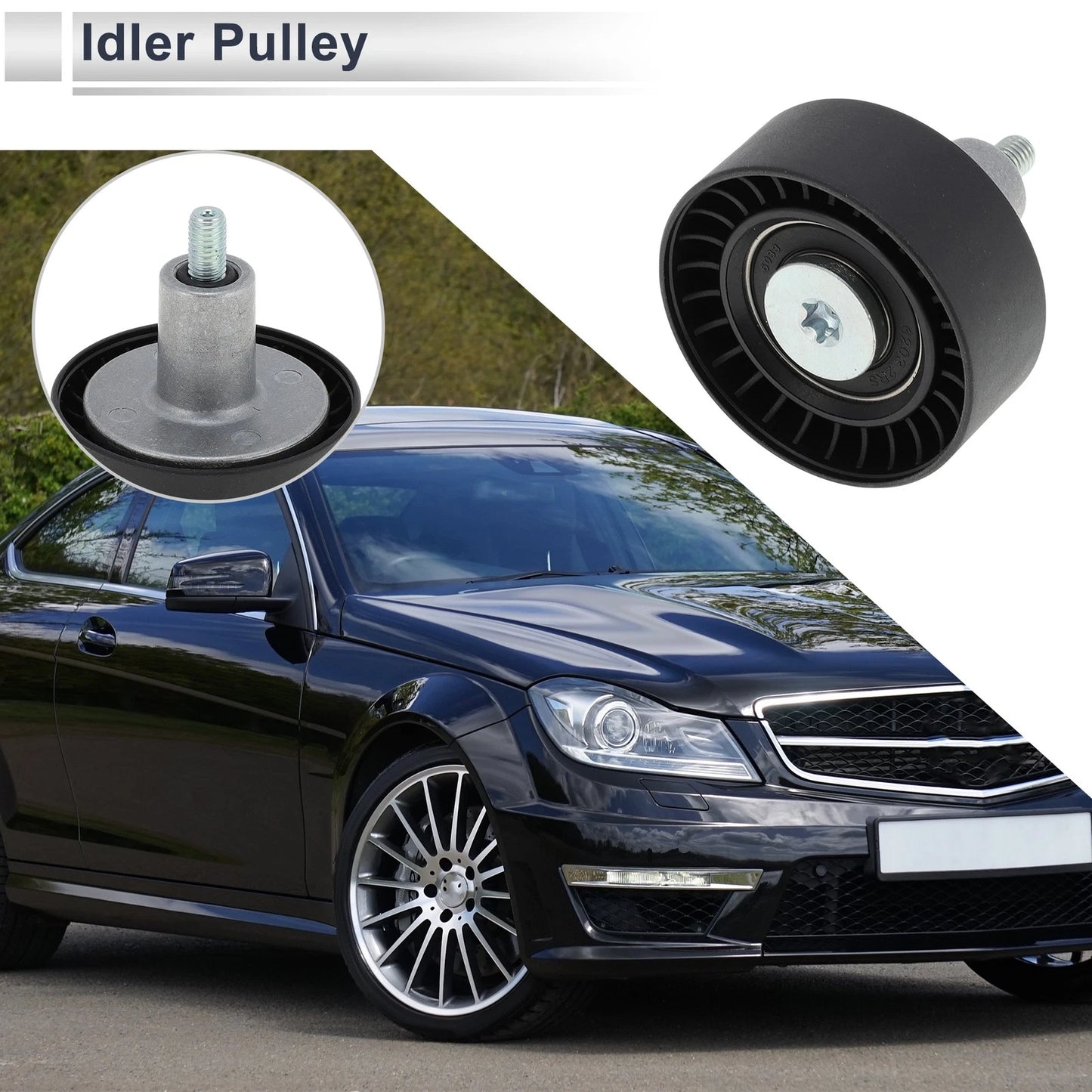 Drive Belt Idler Pulley for Porsche Cayenne (2020–2024) No. 9A790334104 Black