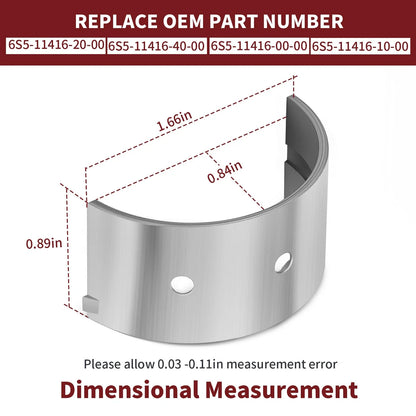 10 Pcs Crankshaft Main Bearing for Yamaha XAT/XBT RM