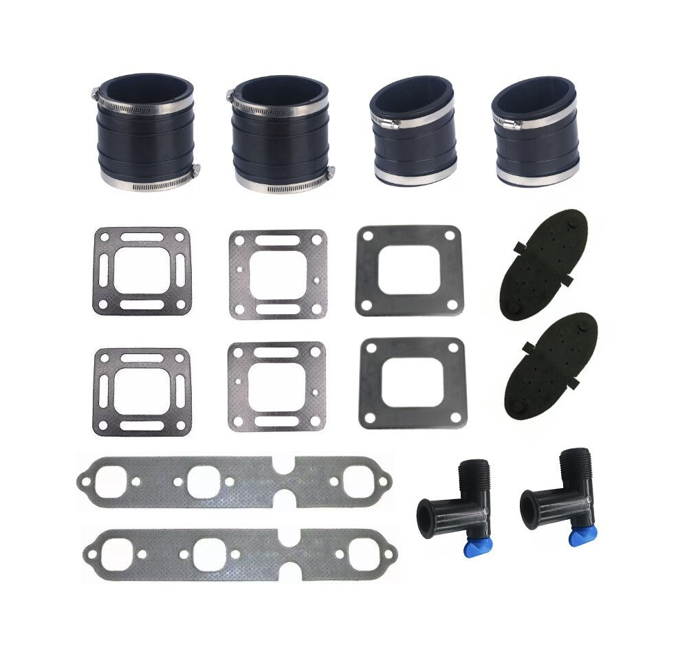 Set of 4 Exhaust Manifold Bellow Kits for MerCruiser V6 (175-205)