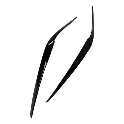 Gloss Black Headlight Eyelid Trim for BMW 5 Series G30 2017-2023